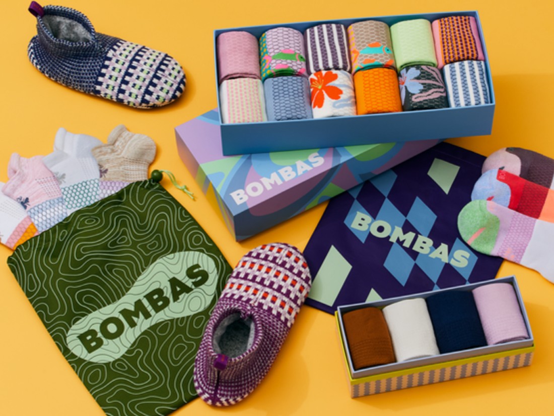 Bombas 100% recycled poly mailer with mission messaging and custom insert card